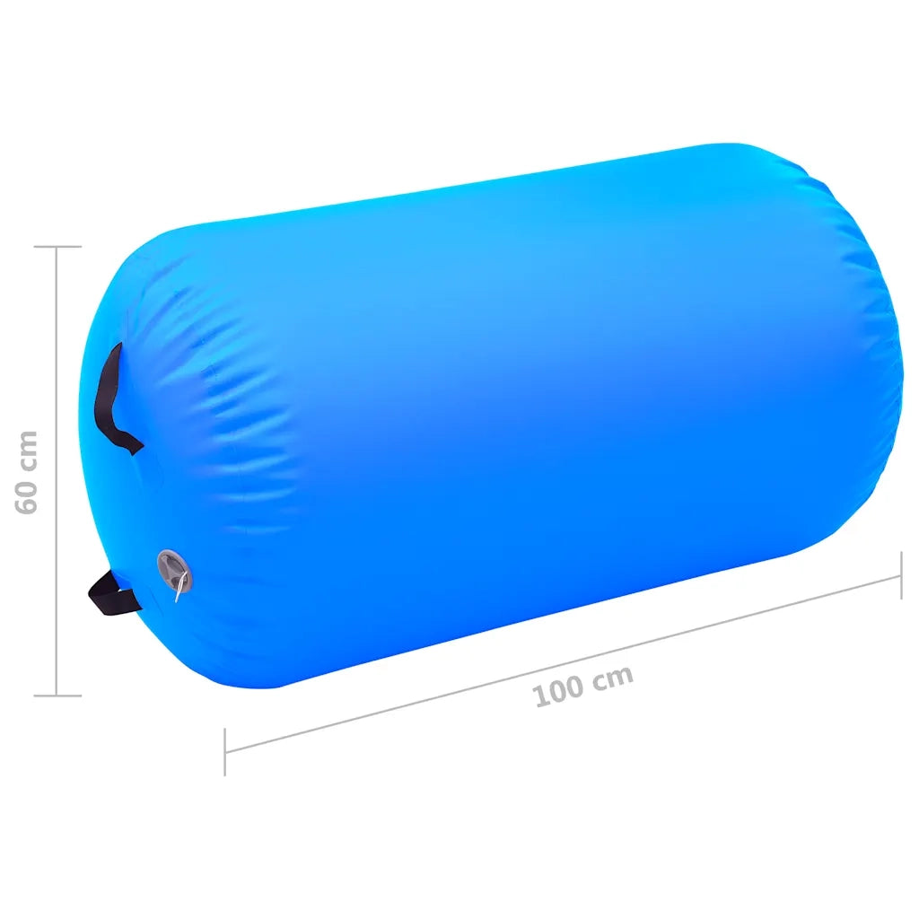 Rullo da Ginnastica Gonfiabile con Pompa 100x60 cm in PVC Blu CFW4288713