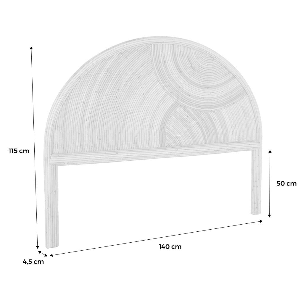 Testata in rattan naturale, marrone naturale