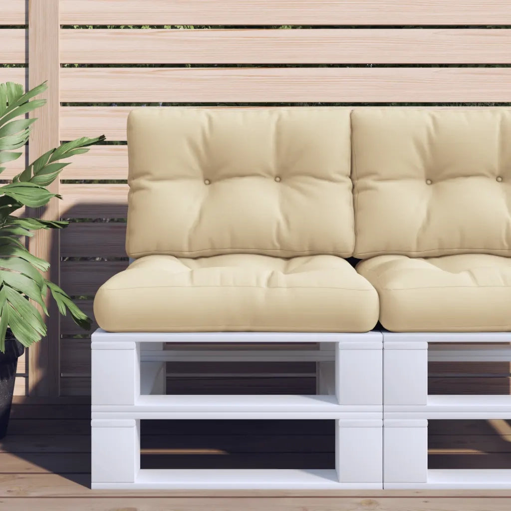 vidaXL Cuscino per Pallet Beige 60x40x12 cm in Tessuto