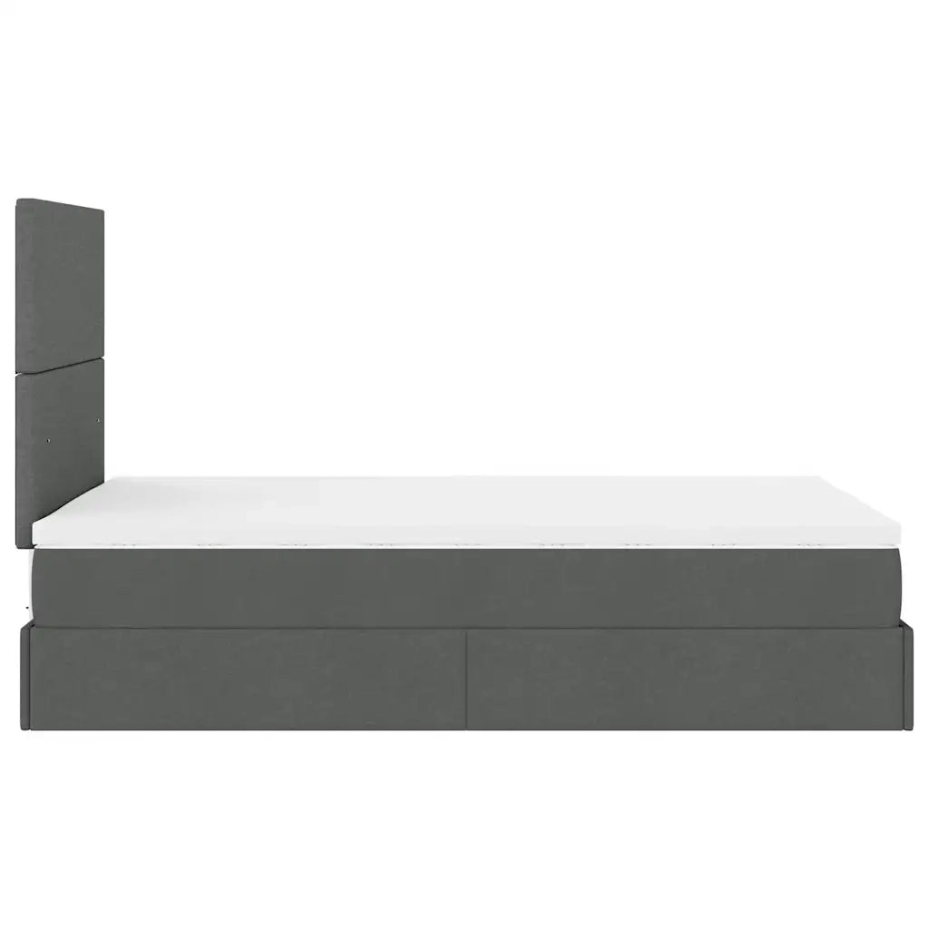 vidaXL Struttura Letto Pouf con Materasso 80x200 cm in Tessuto
