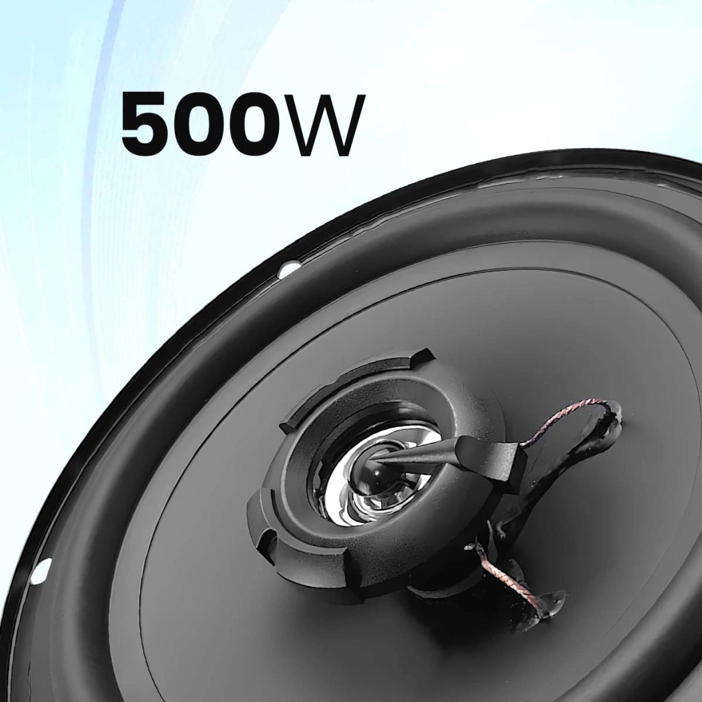 Altoparlante per auto da 6 pollici 500W 16x16cm Magnete in ferrite Sensibilità 93dB Nero Avizar