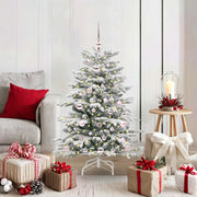 Albero di Natale Artificiale con Rami Pieghevoli Bianco 120 cm 3395624