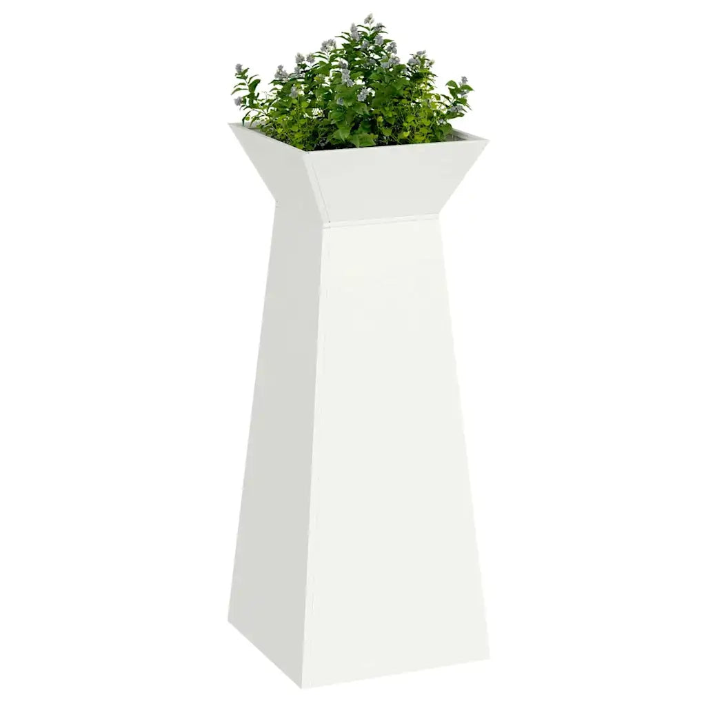 Vaso a Pilastro 2 pcs Bianco 40 x 40 x 100 cm 873855