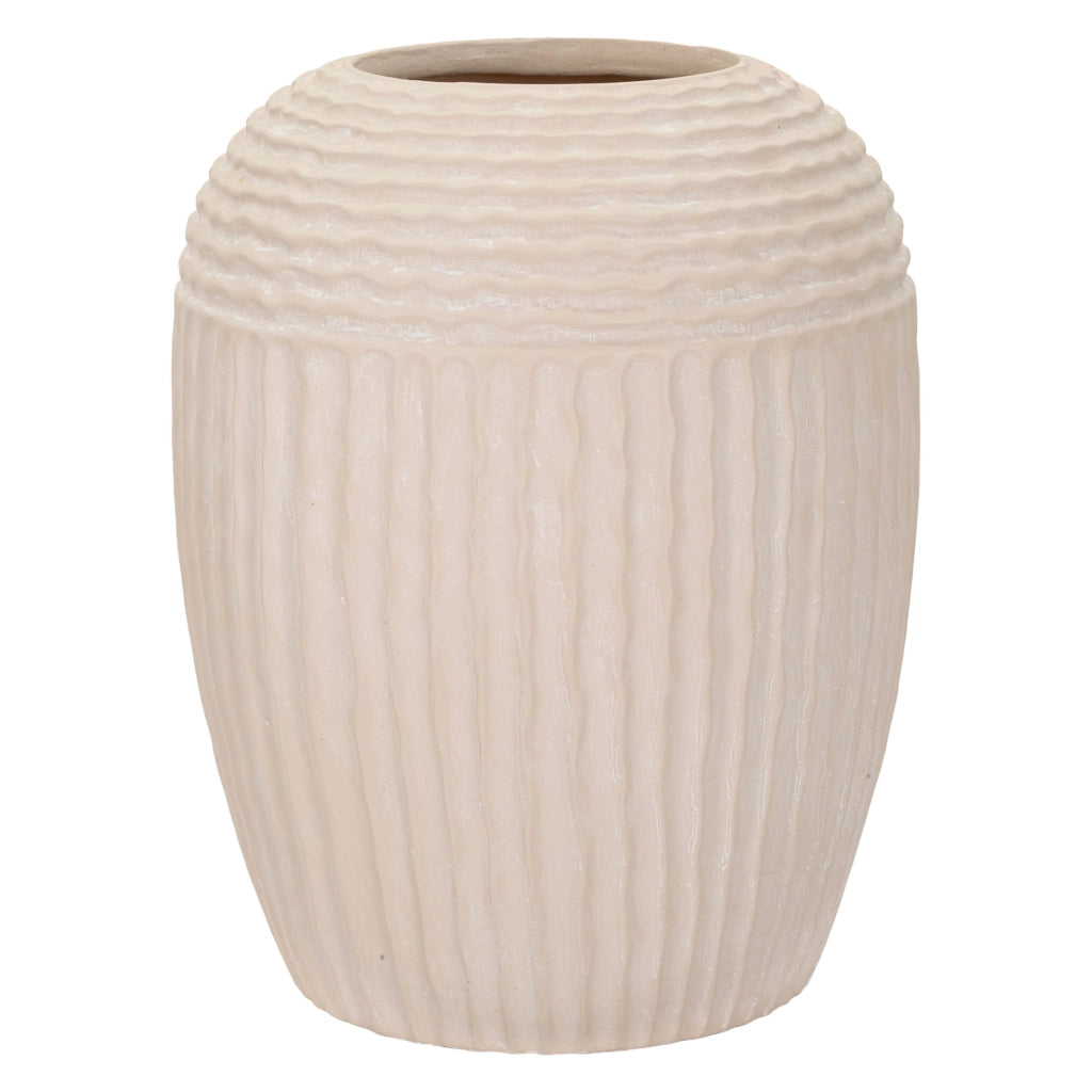Famo, Vaso Texture Irregolare, Bianco Crema