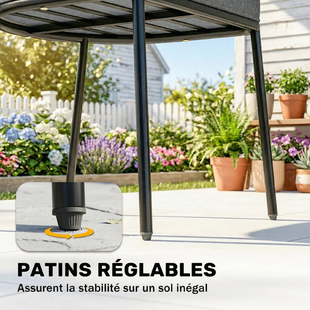 Poltrona da Giardino in Polyrattan con Cuscini ¨C Zephmum ¨C 46x58x72 cm Grigio Chiaro