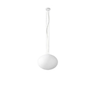 Sospensione Contemporanea Saturno Vetro Bianco 2 Luci E27 Ip20 D40