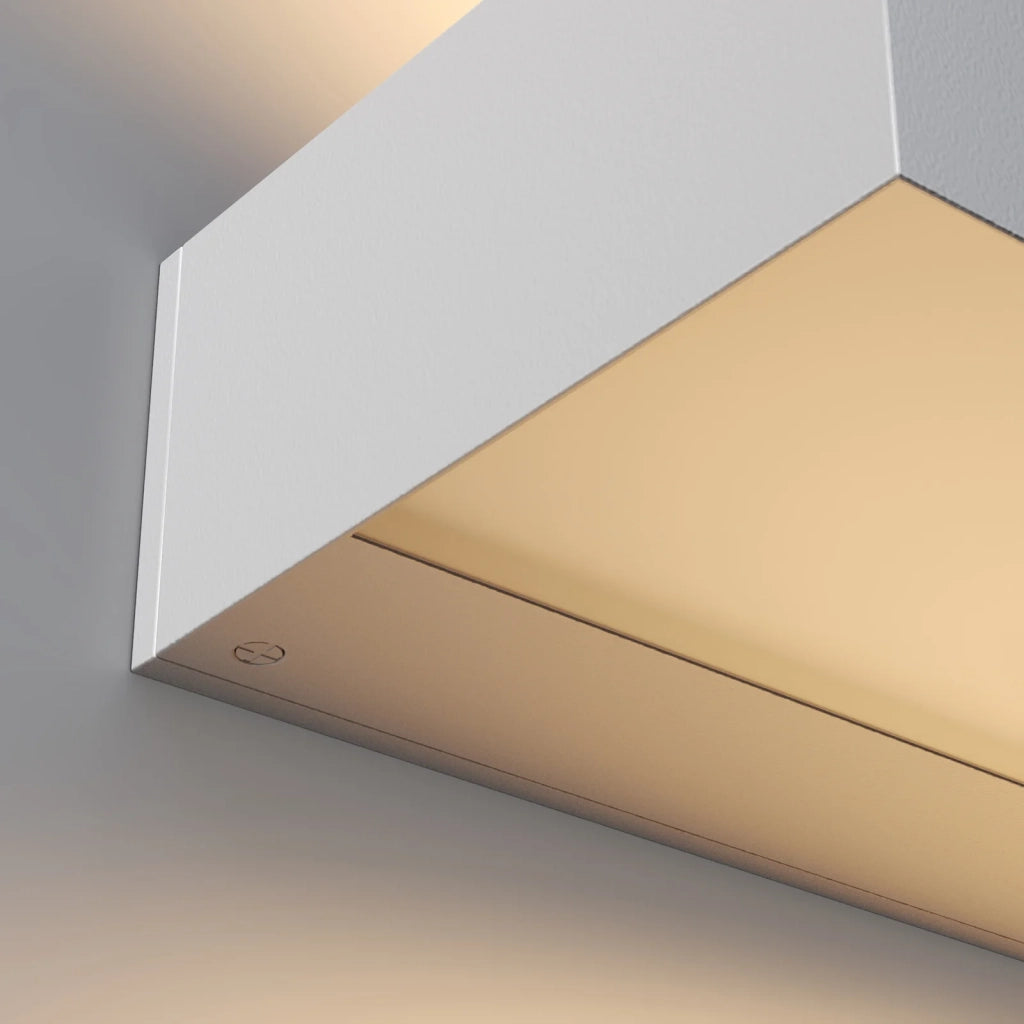 Maytoni Applique moderna Lot 1 luce LED integrato IP65 bianco alluminio vetro