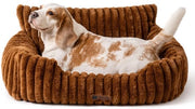 Letto per cani e gatti per interni, morbido e soffice, Letto per gatti, Piccolo letto per cani e gatti, Letto per cani (marrone, 76x53x30cm)