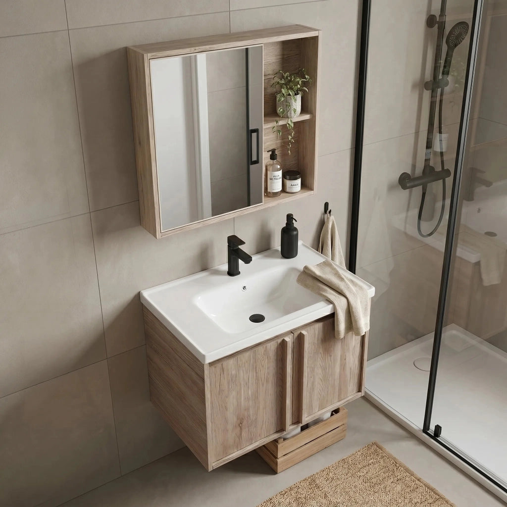 Set Di Mobili Da Bagno Con Lavabo Gama T25023 Qhm 60cm