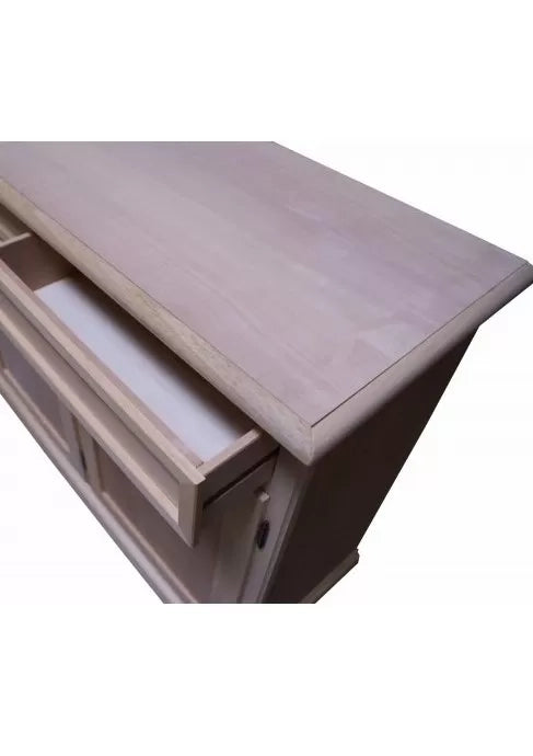 Madia credenza in legno grezza 2 ante 2 cassetti l.105 p.42 h.86 - Mobili 2G