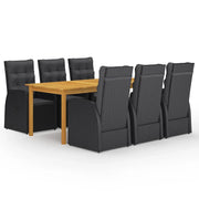 Set da Pranzo da Giardino 7 pz Nero cod mxl 51376