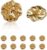 Punti decorativi 12 pezzi dorati - Punti metallici irregolari - Punti decorativi a specchio - Punti decorativi per abbigliamento - Punti decorativi per DIY e artigianato - Punti decorativi metallici