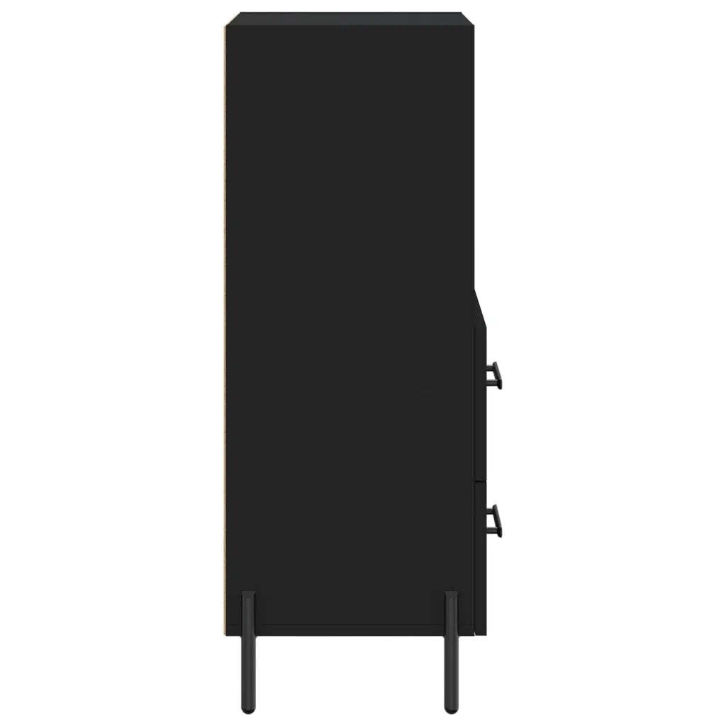 Credenza Nero 34,5x34x90 cm in Legno Multistrato 828677