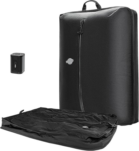Borsa da Viaggio a Velo - Borsa per Abbigliamento - Risparmio di Spazio - Chiusura a Riccio Idrorepellente - 33 Litri - Nero