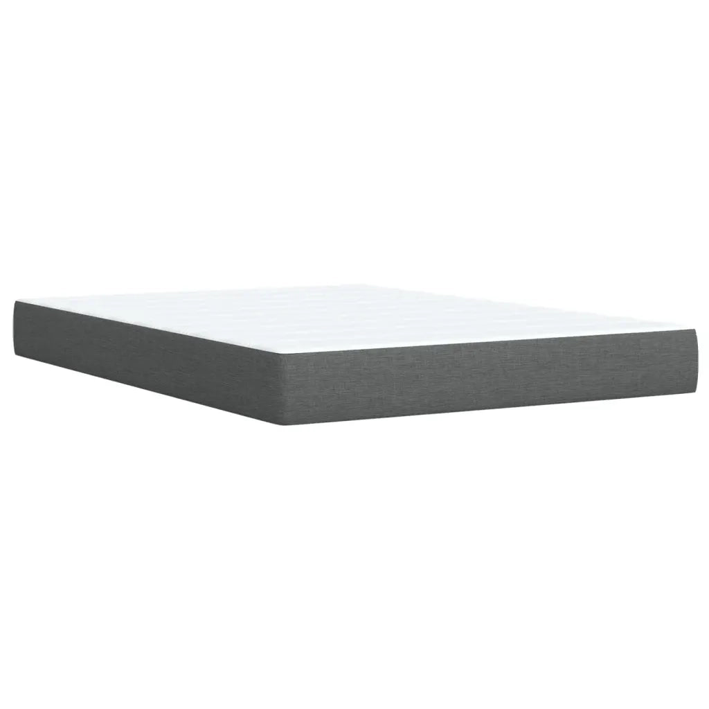 Giroletto a Molle con Materasso Grigio Scuro 160x200 cm Tessuto 3288240