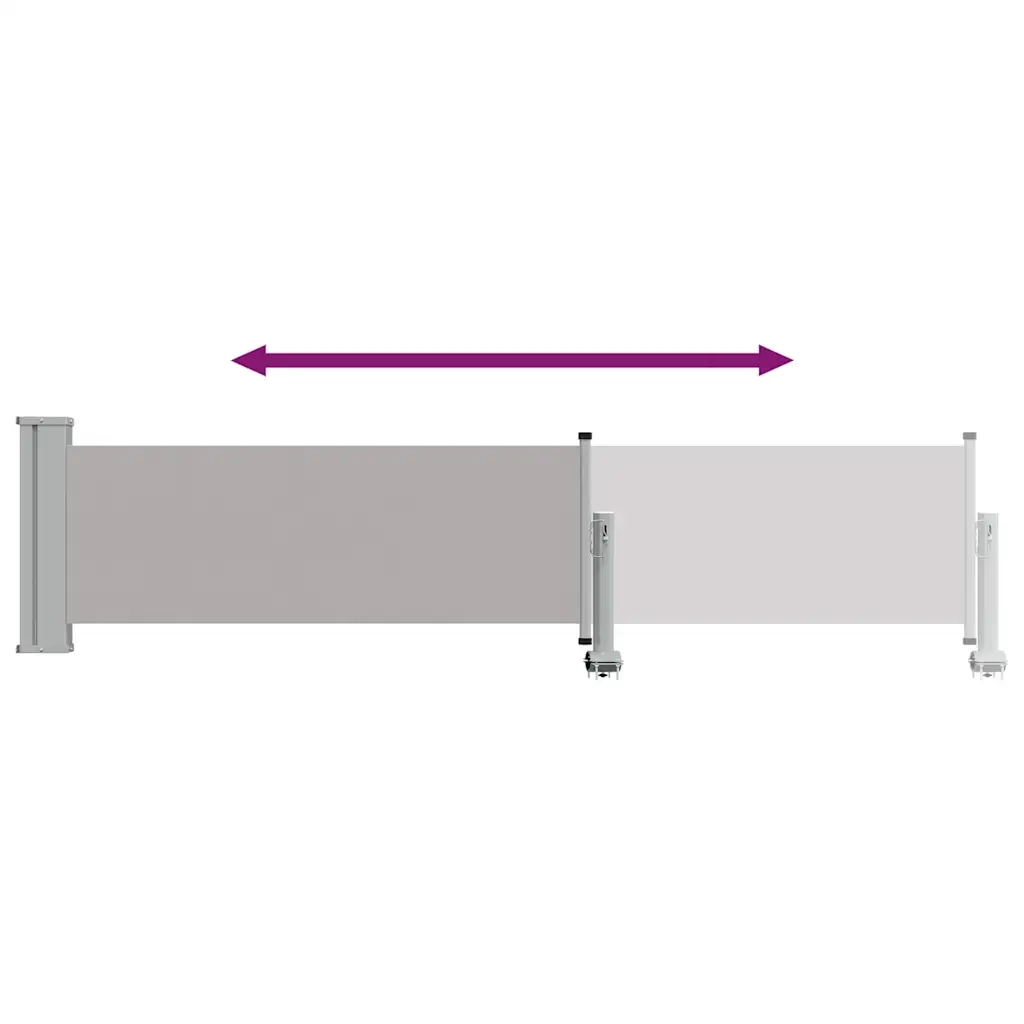 Tenda Laterale Retrattile per Patio-Tenda parasole per balcone 60x300 cm Grigia