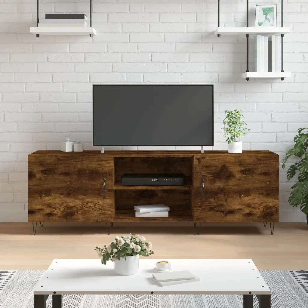Mobile TV | Armadietto TV | Mobile Porta TV Rovere Fumo 150x30x50 cm in Legno Multistrato