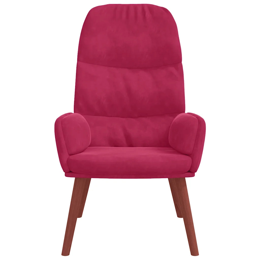 Sedia Relax Rosso Vino in Velluto 4102615