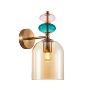 Applique Italux Busco vetro multicolore 1 luce E27 34cm