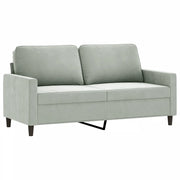 Divano | Divano da soggiorno | Sofa a 2 Posti Grigio Chiaro 140 cm in Velluto