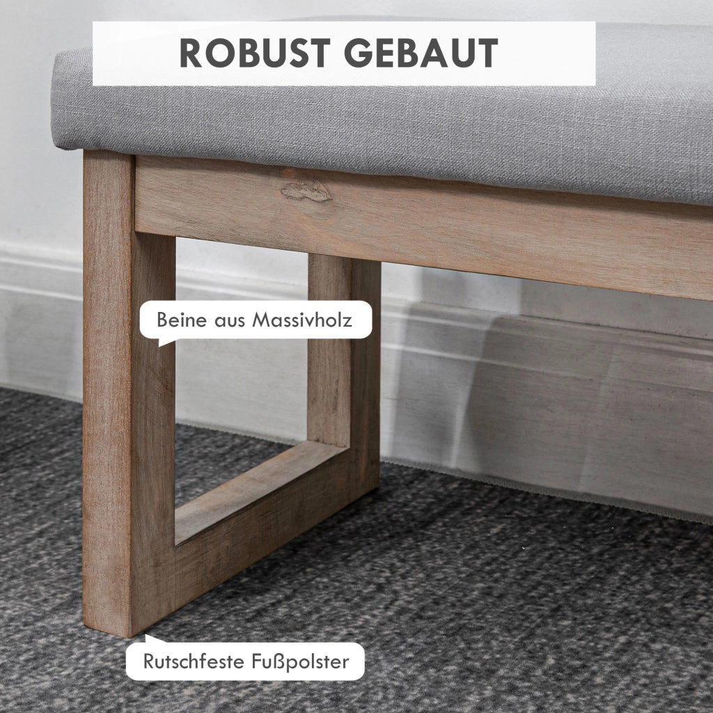 Pouf in tessuto scandinavo ¨C zephmum ¨C grigio 68x38x42 cm