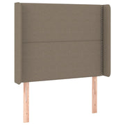 Testiera | Testata ad Orecchio Tortora 103x16x118/128 cm in Tessuto