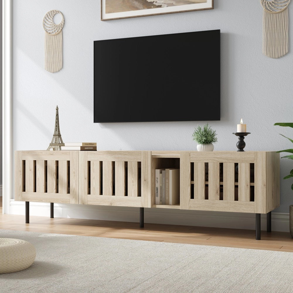 Mobile TV Lowboard ¨C MINIMAL ¨C Legno MDF, Design Traforato, 160x40x47 cm