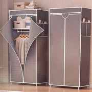 Trade Shop - Armadio Multifunzionale In Tessuto Struttura In Acciaio Rivestimento In Tessuto 57x44x146cm -