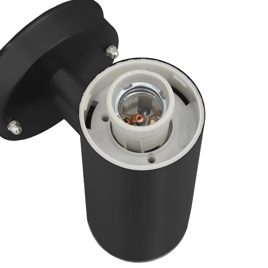 Luce da Parete da Esterno Nera Acciaio Inossidabile IP44