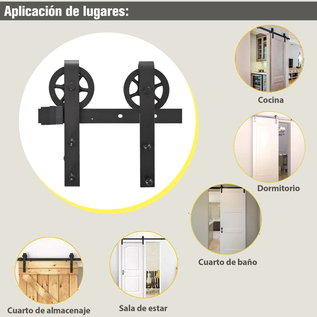 Kit Ante Scorrevoli ¨C zephmum ¨C 200 cm Legno Nero