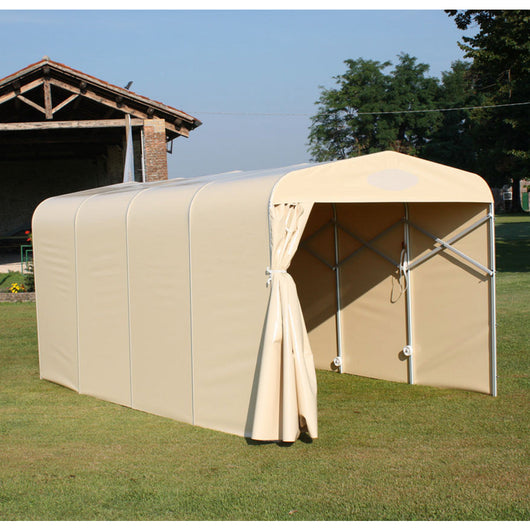 Box Tunnel Mobile Copertura in PVC per Auto - 824x250xh215 cm/Verde Maddi