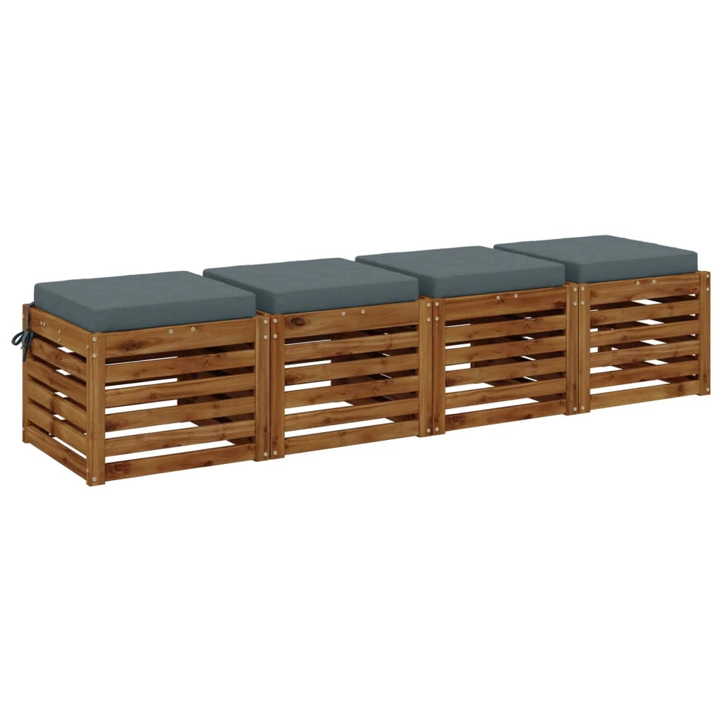 Cuscini per Sedia in 4 Pezzi SOEST 4 pz 100% Poliestere Blu 944387