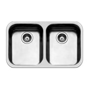 Lavello Smeg UM3434 sottotop 76x45 cm 2 vasche inox