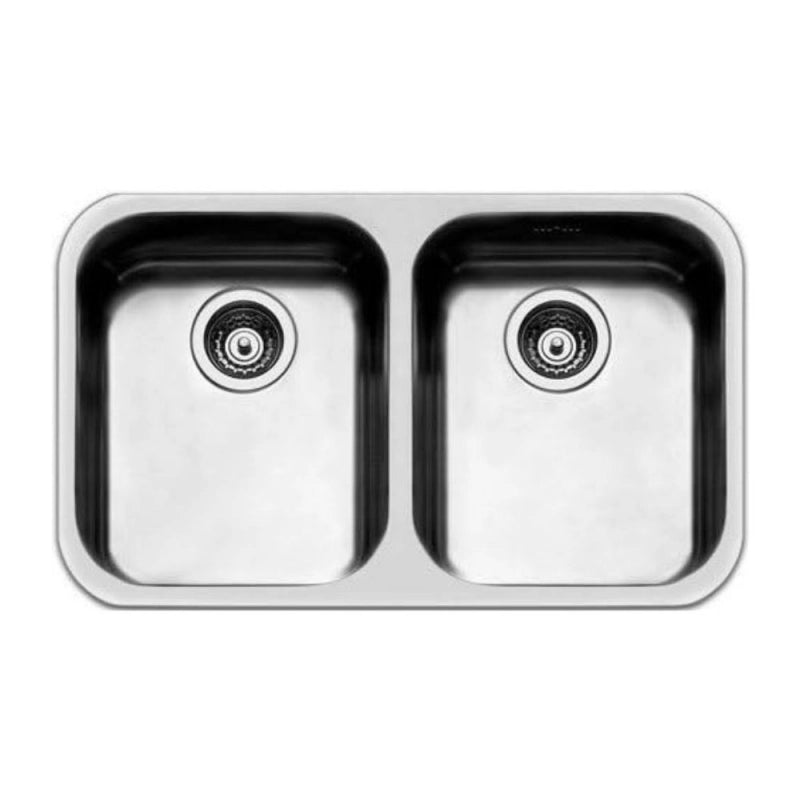 Lavello Smeg UM3434 sottotop 76x45 cm 2 vasche inox