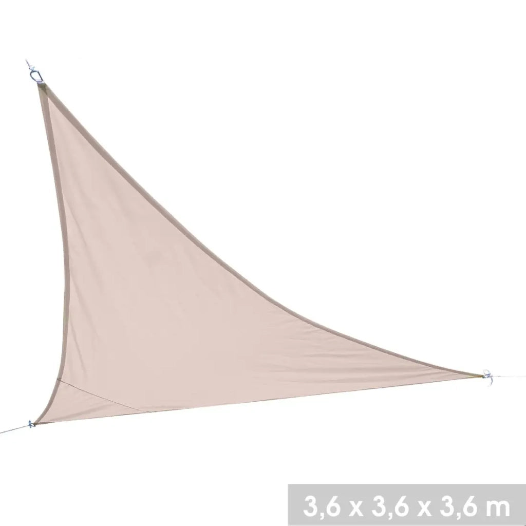 Vela ombreggiante triangolare beige – Dimensioni 360x360x360 cm in poliestere 160g/m²