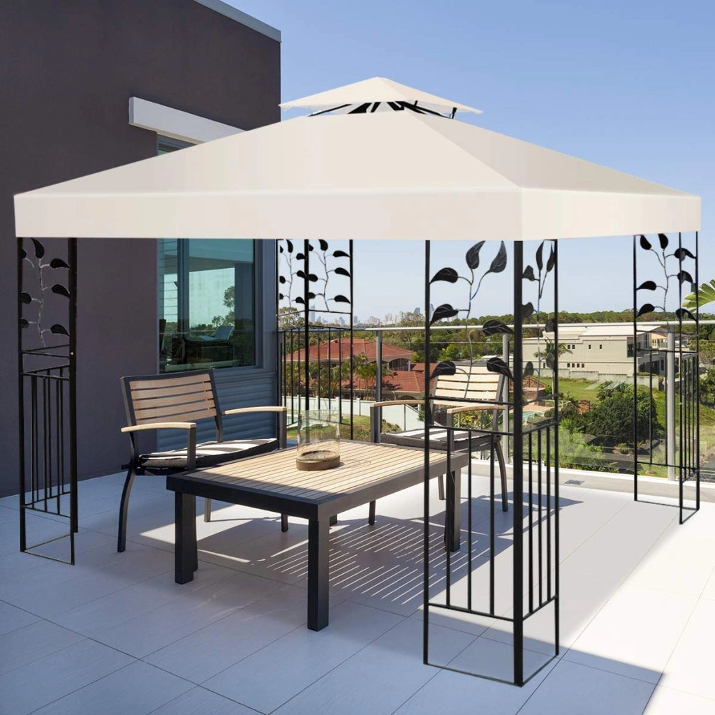 Tessuto copertura superiore per gazebo Telo tetto ricambio per gazebo 3x3M Beige