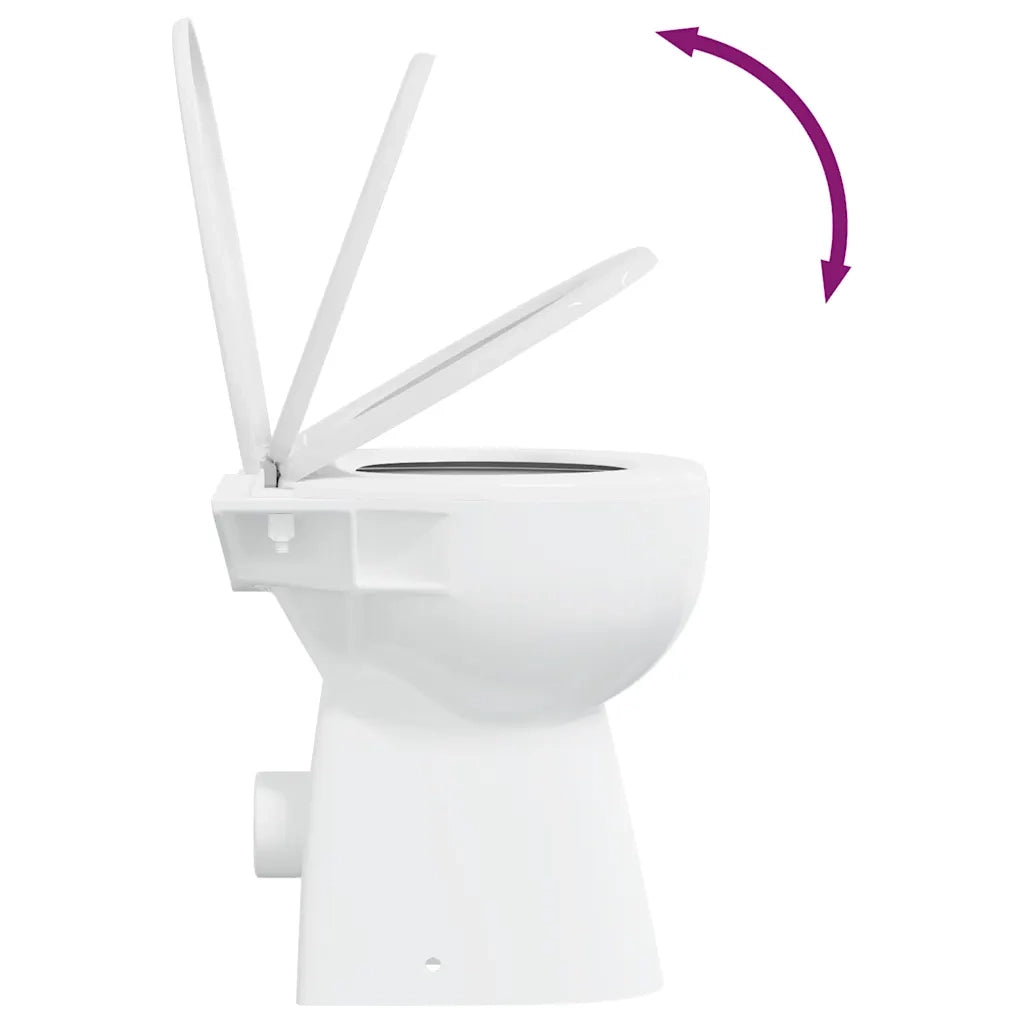 WC Senza Brida 7 cm Altezza Extra Chiusura Rallentata Ceramica Bianca 145779