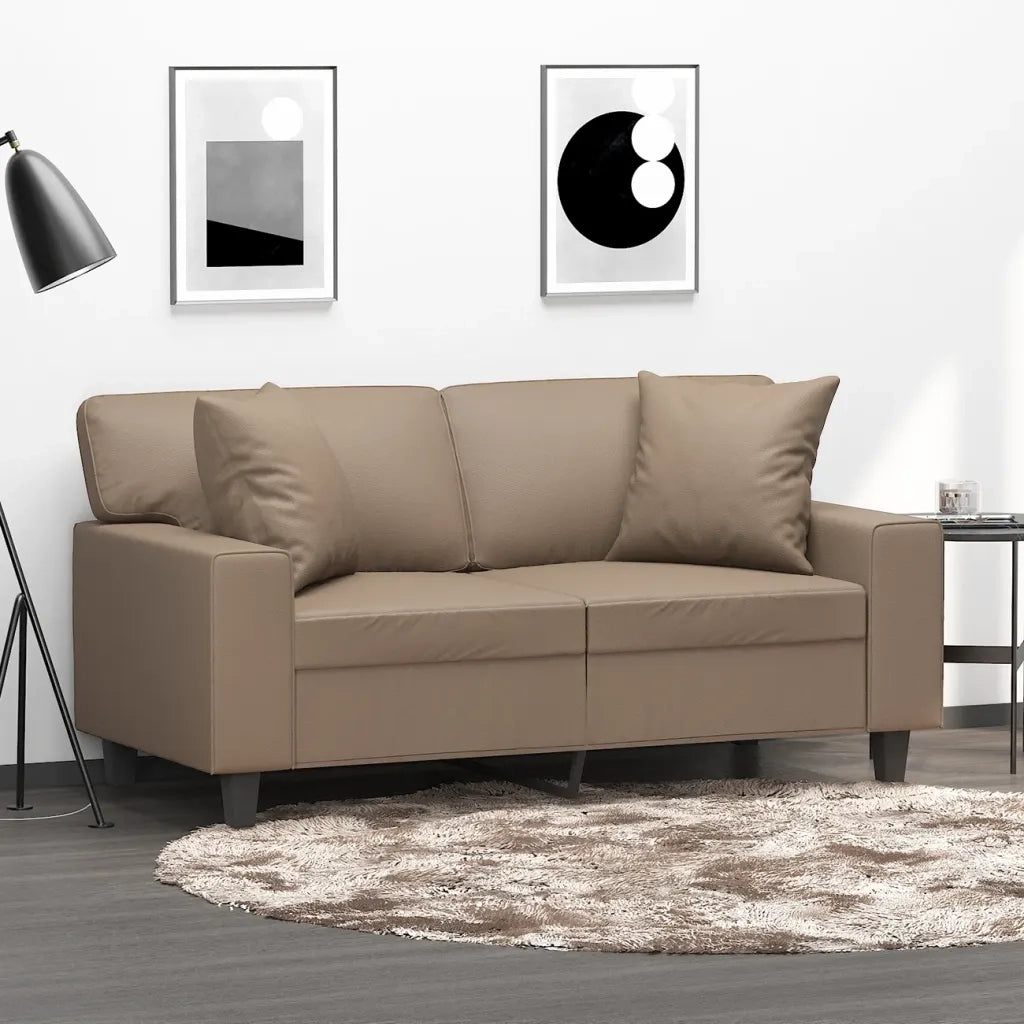 Cuscini Decorativi 2 pz Cappuccino 40x40 cm in Similpelle CFW2069262