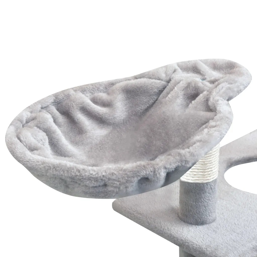 Albero per Gatti con Tiragraffi in Sisal 150 cm Grigio 170485