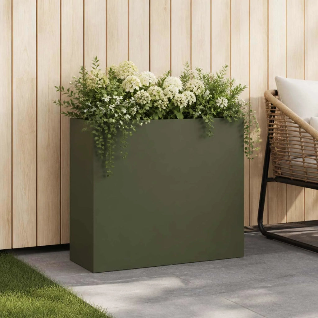 Vaso da giardino Verde Oliva 50 x 20 x 40 cm 8005448
