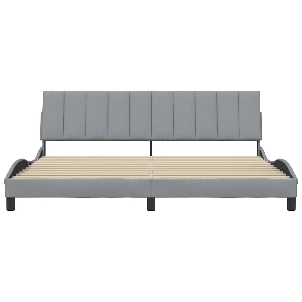 Giroletto senza Materasso Hanko Grigio Chiaro 200x200 cm Tessuto 3310412