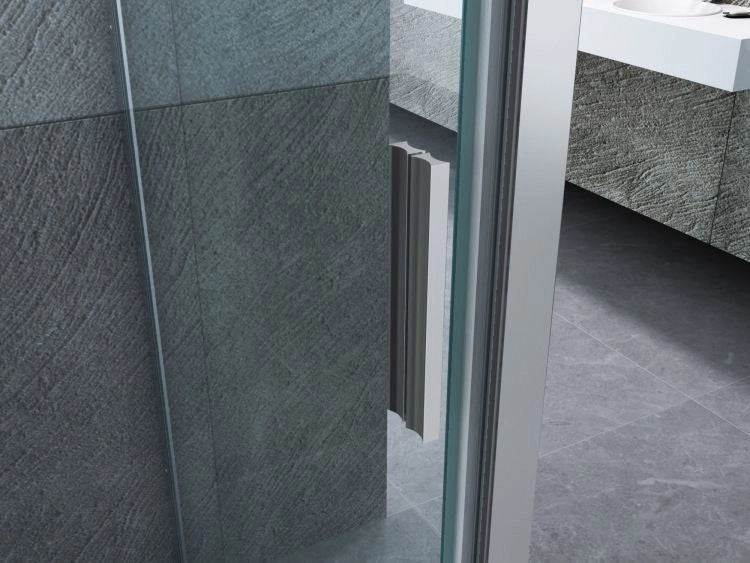 Box doccia Cristallo 6 mm - 3 lati due fissi piu' porta scorrevole Trasparente - Misura: 90 x 110 x 90 x h190 cm 