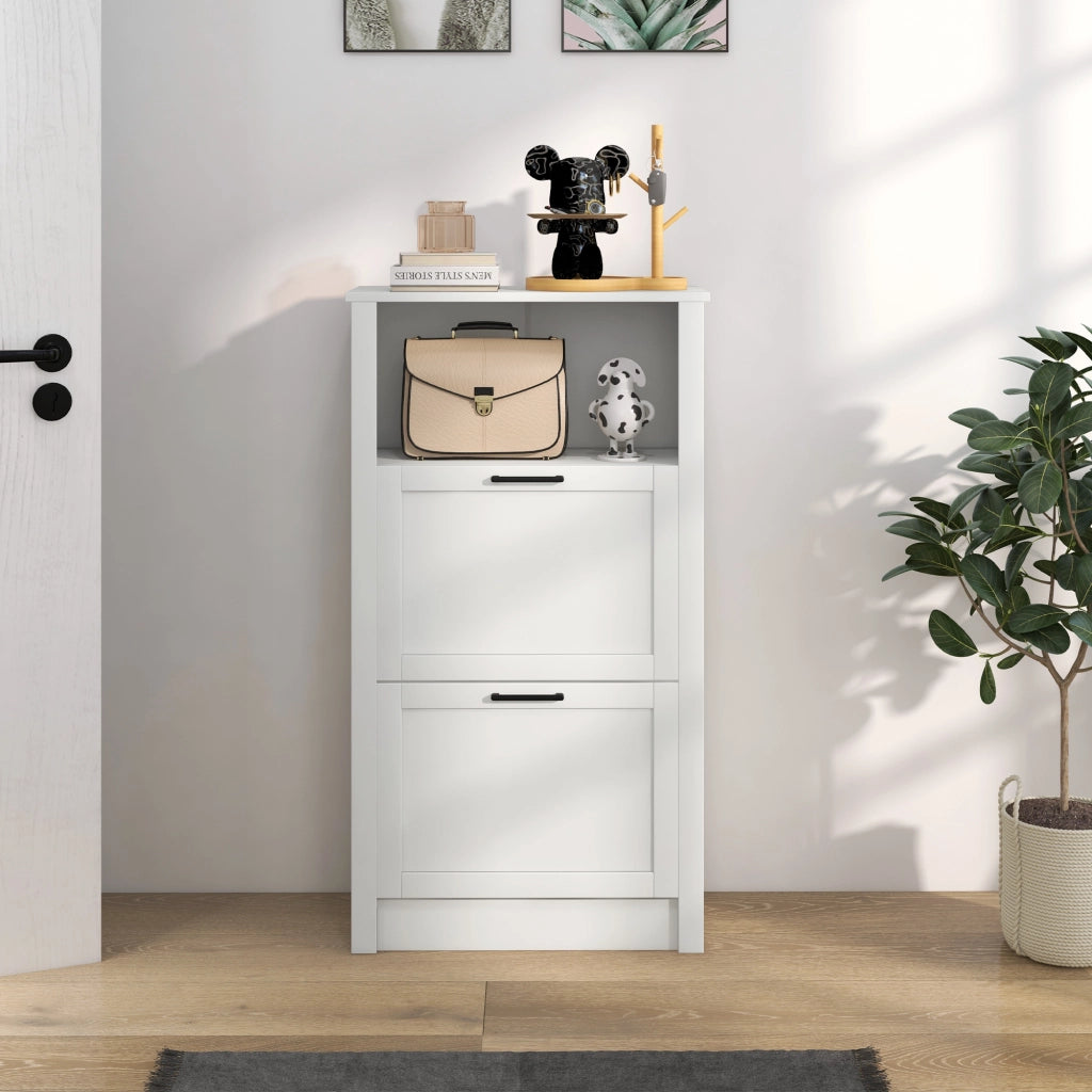 Armadio scarpe ¨C zephmum ¨C bianco 58x24x105 cm