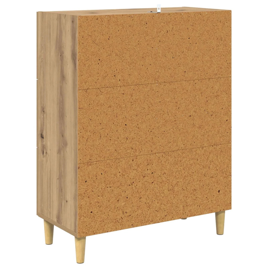Credenza | Madia | Buffet da pranzo | Armadio da pranzo Rovere artigianale 69,5 x 34 x 90 cm Legno multistrato