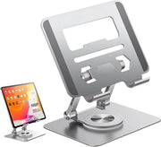 Supporto per tablet in alluminio leggero - supporto per laptop rotativo 360° - supporto per laptop regolabile in altezza - supporto per laptop pieghevole - supporto per laptop per laptop fino a 17 pollici