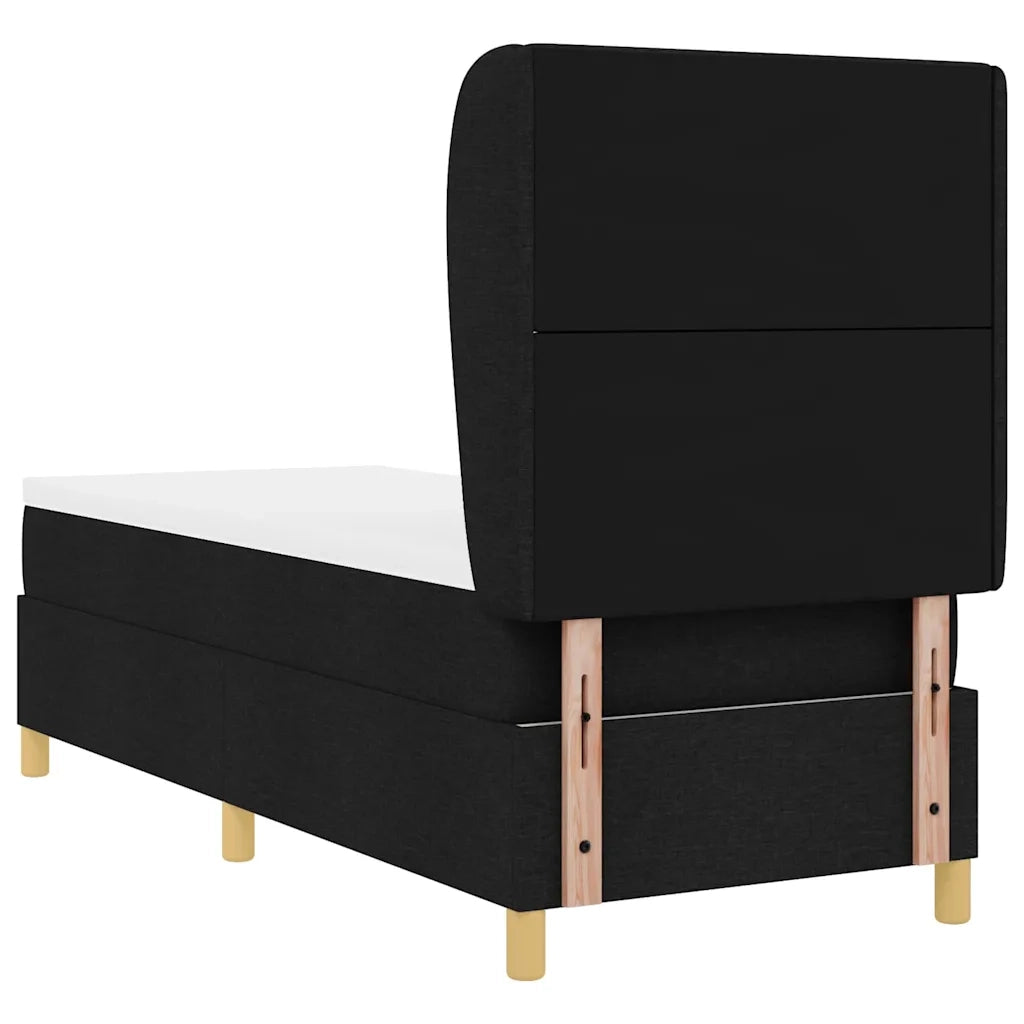 Letto a molle con materasso Nero 200 x 80 cm Tessuto 3340783