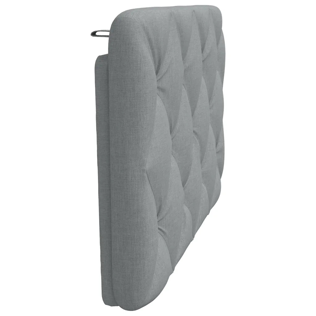 Cuscino Testiera Grigio Chiaro 90 cm in Tessuto CFW4821341