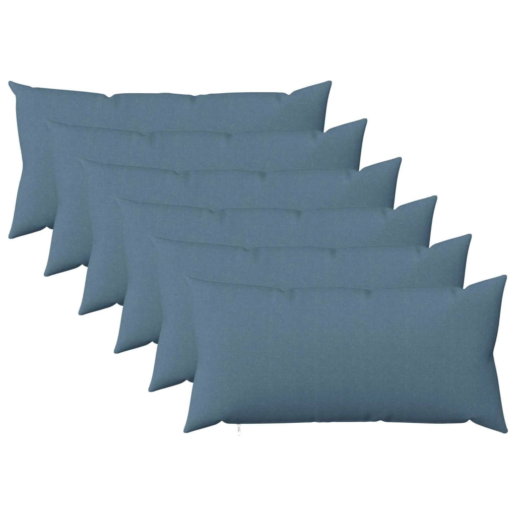 Federa 6 pz HEERLEN Blu jeans 40 x 70 cm Tessuto 909468