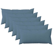 Federa 6 pz HEERLEN Blu jeans 40 x 70 cm Tessuto 909468
