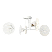 Plafoniera Frick Emibig bianca design geometrica 4xE27 15W